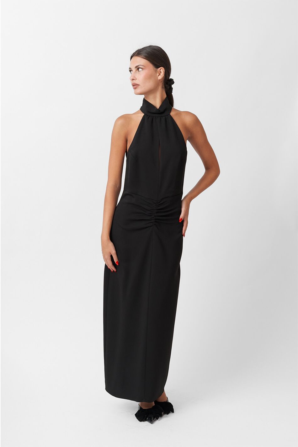HIGH NECK FITTED DRESS