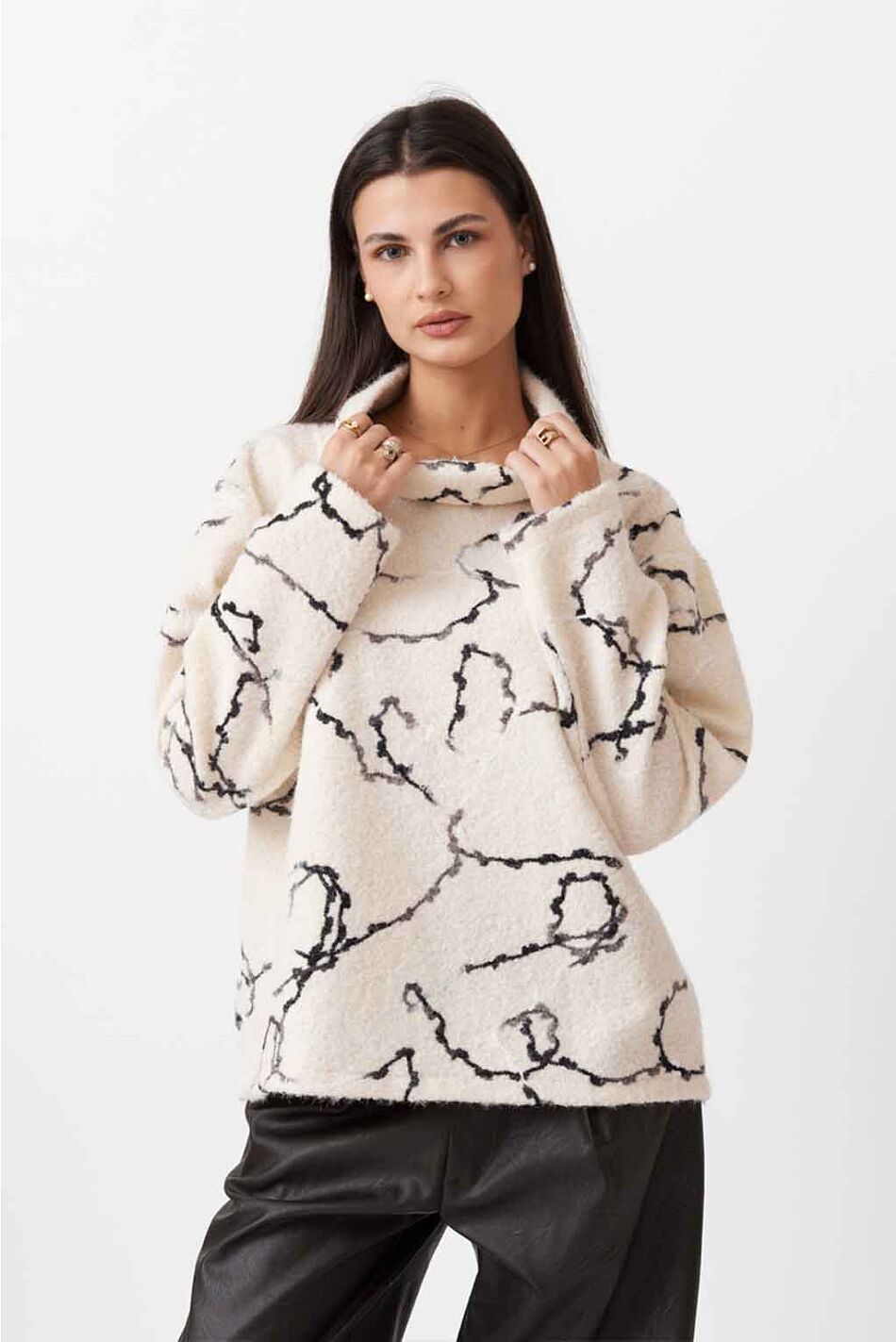 HIGH NECK KNIT TOP