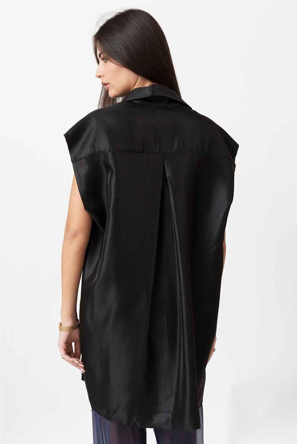 METALLIC SHIRT DRESS