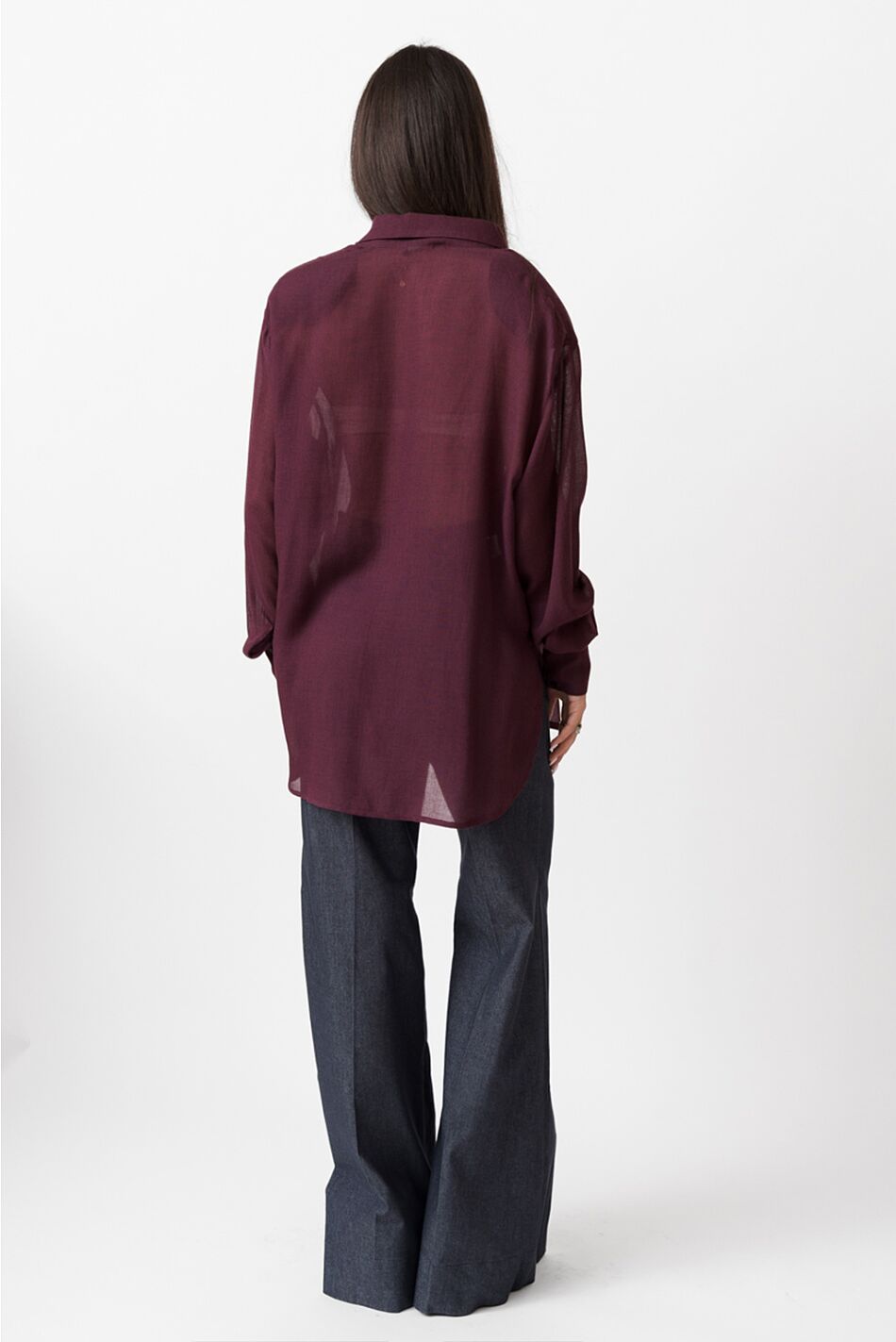 WOOL BLENDED SHEER SHIRT