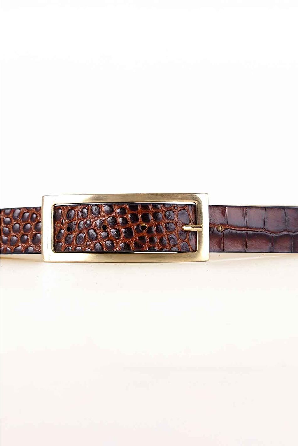 LEYLA GOLD BROWN LEATHER