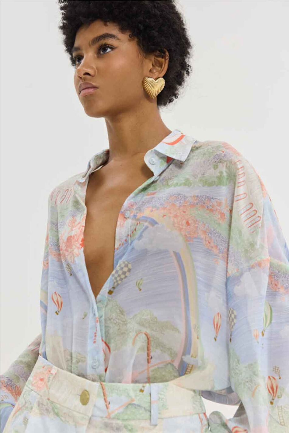HEATHER SHIRT RAINBOW LADDER