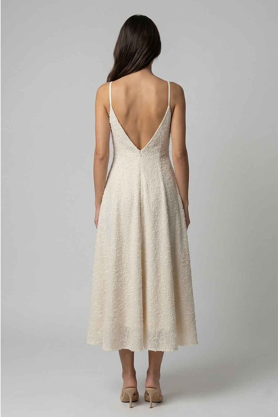 SEQUINED FLARED DRESS
