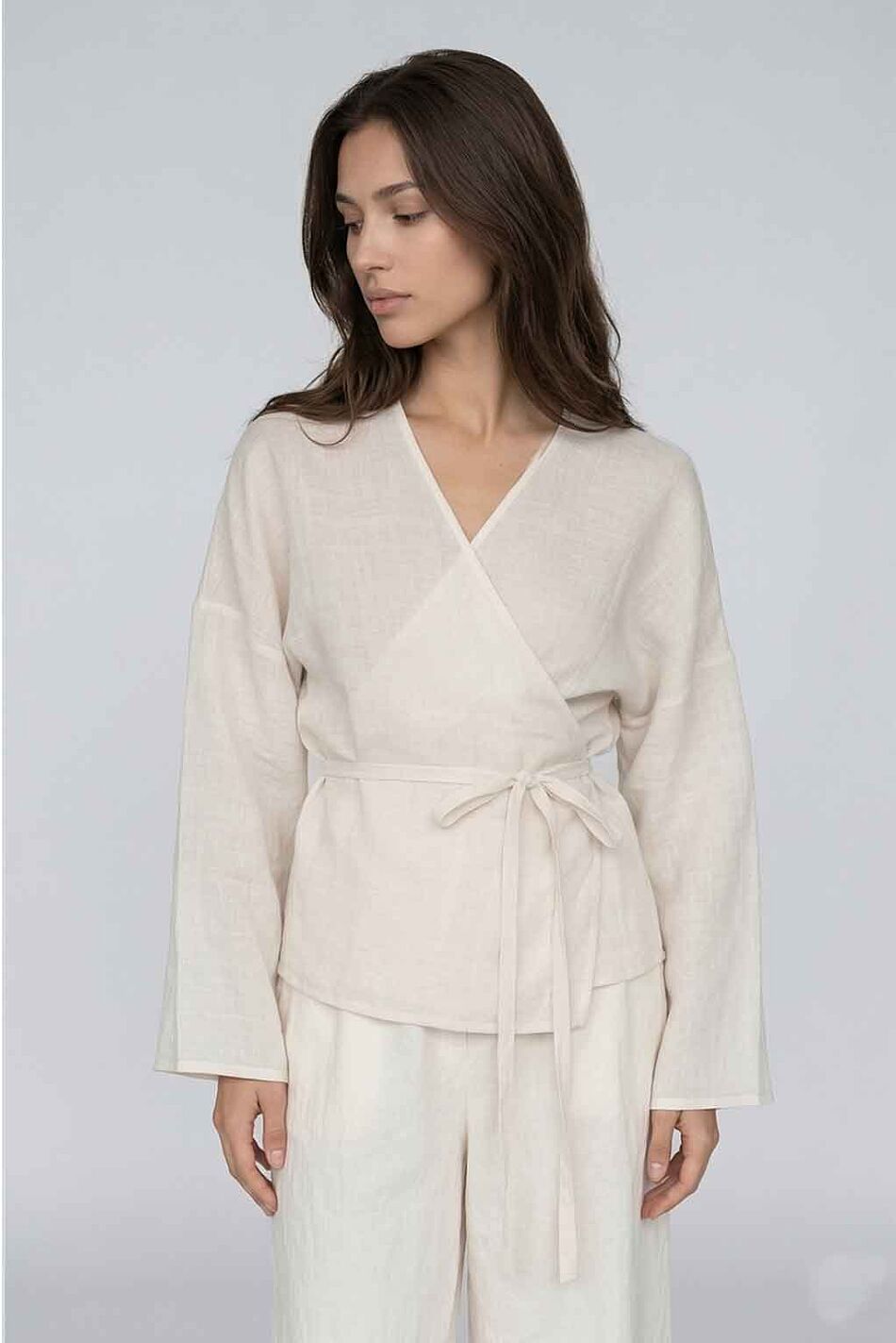 WRAP LONG SLEEVE BLOUSE