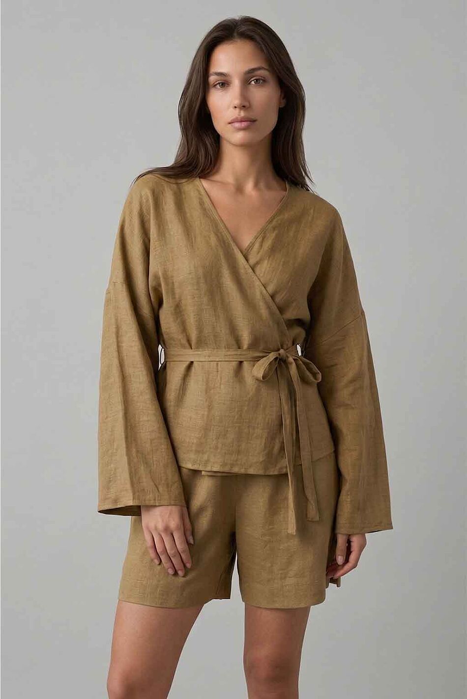 WRAP LONG SLEEVE BLOUSE