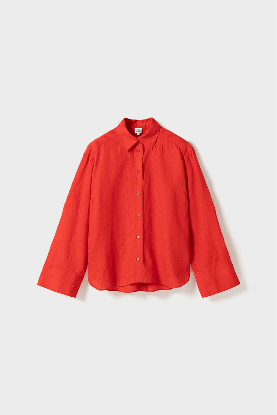 EVIANNA LINEN SHIRT POPPY RED
