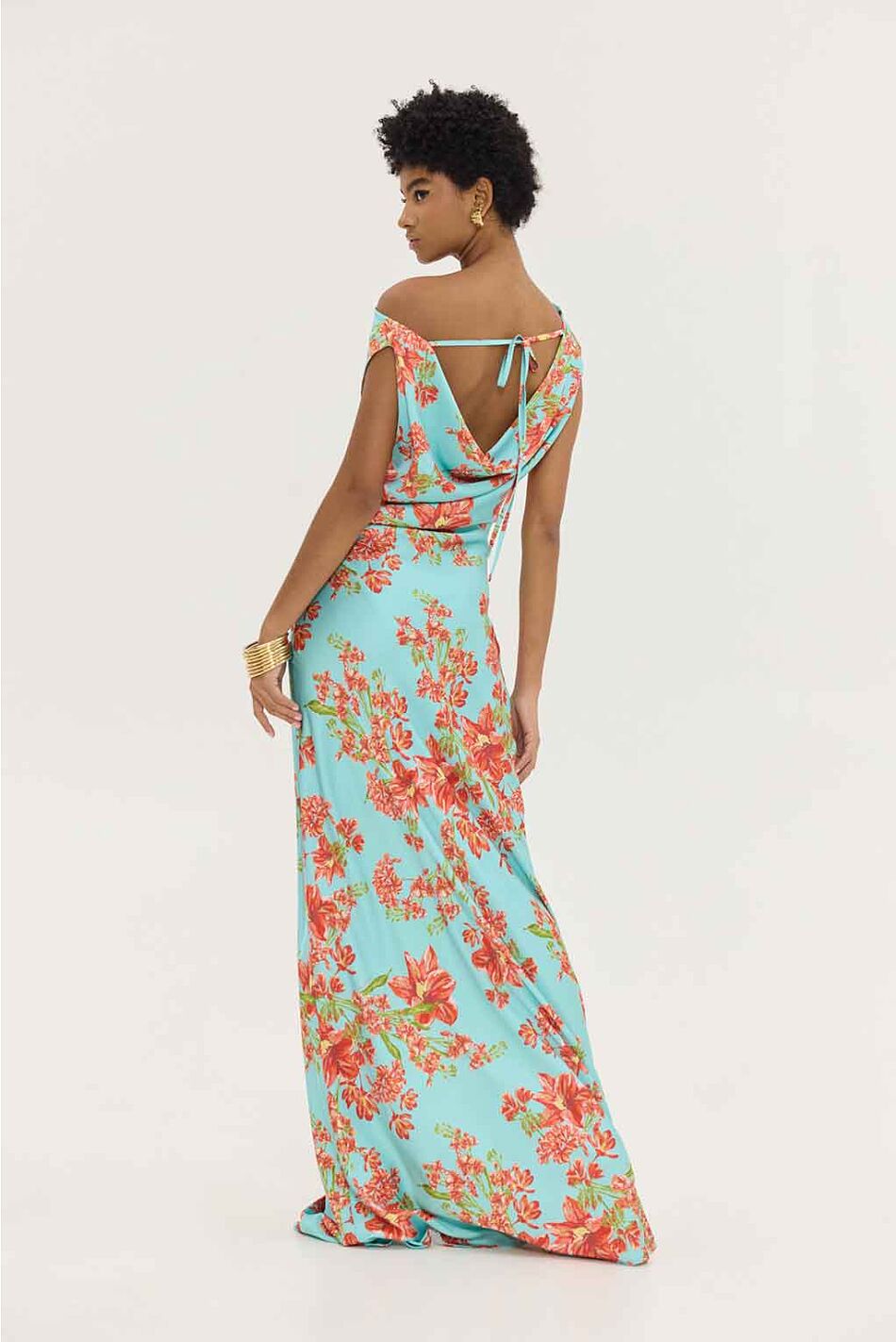 GOLD DRESS AQUA