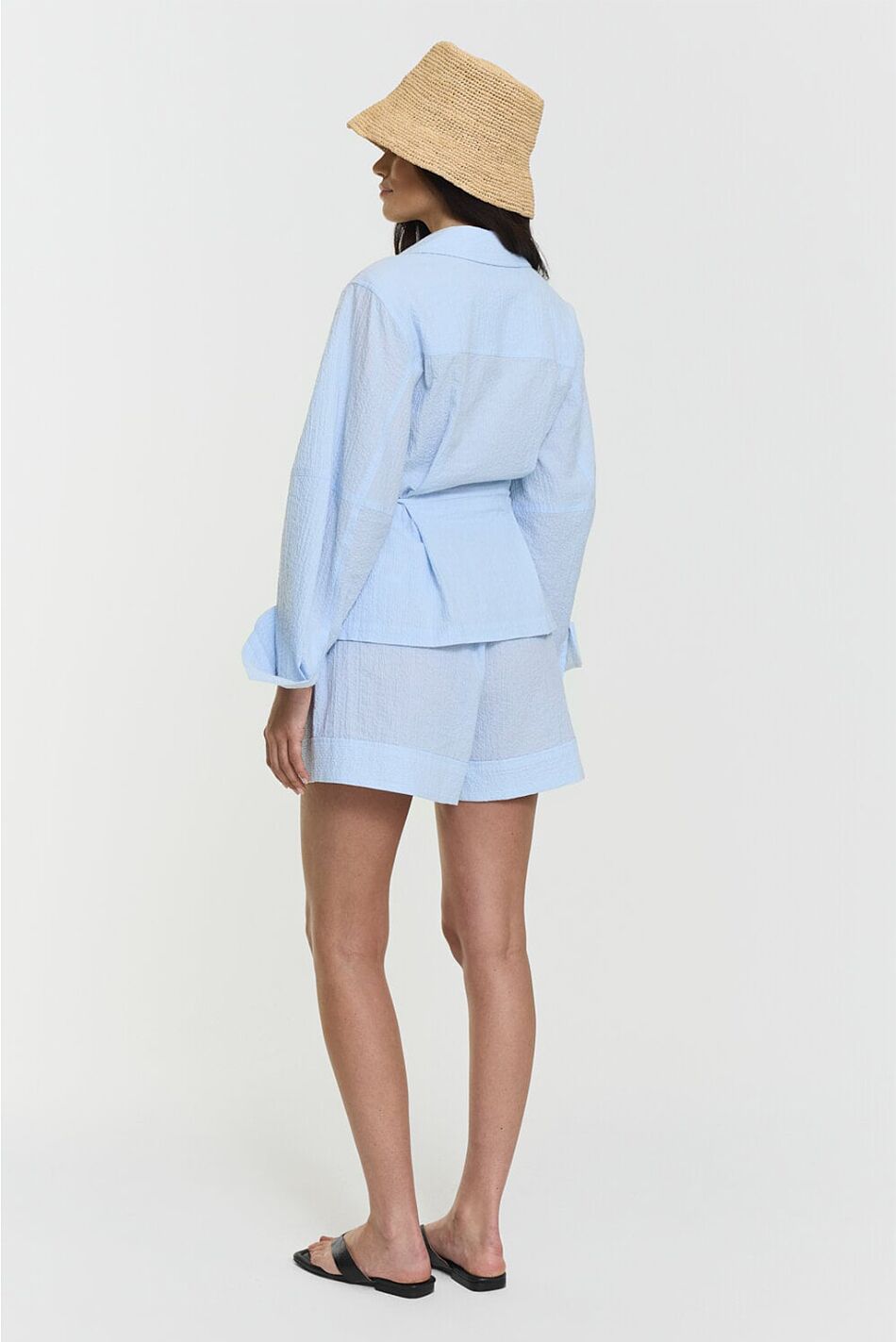 LUSIN SHORTS PALE BLUE STRIPE
