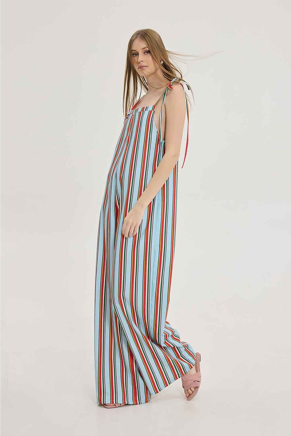 MICAELA JUMPSUIT LIGHT BLUE STRIPES