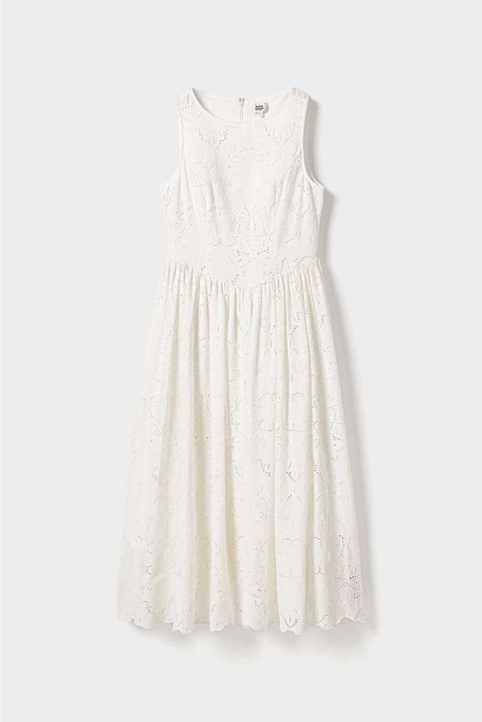 MYKA BRODERIE DRESS WHITE