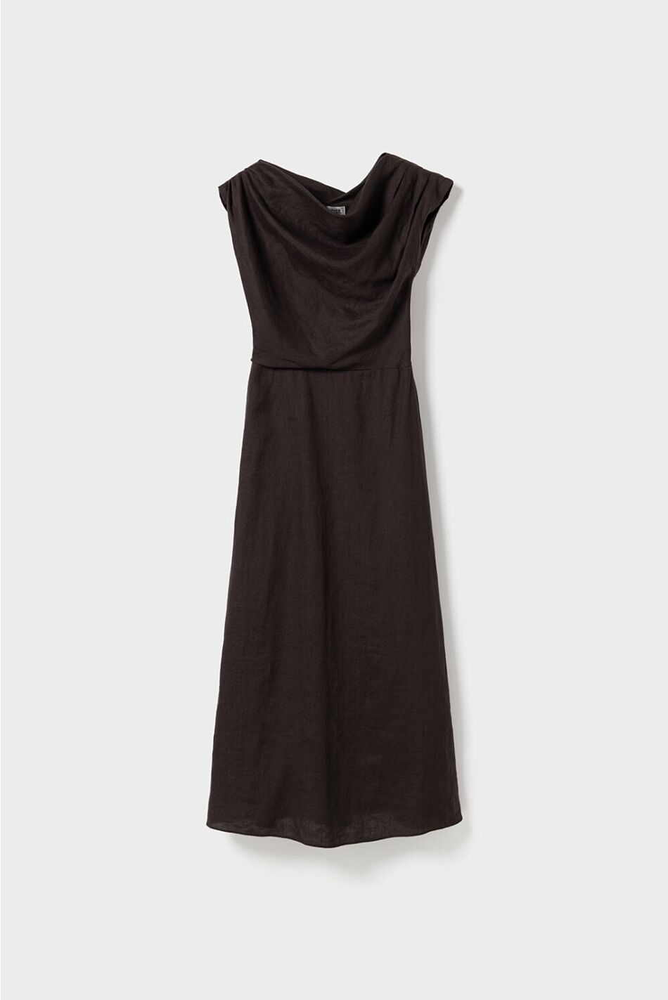 REINA LINEN DRESS COFFEE