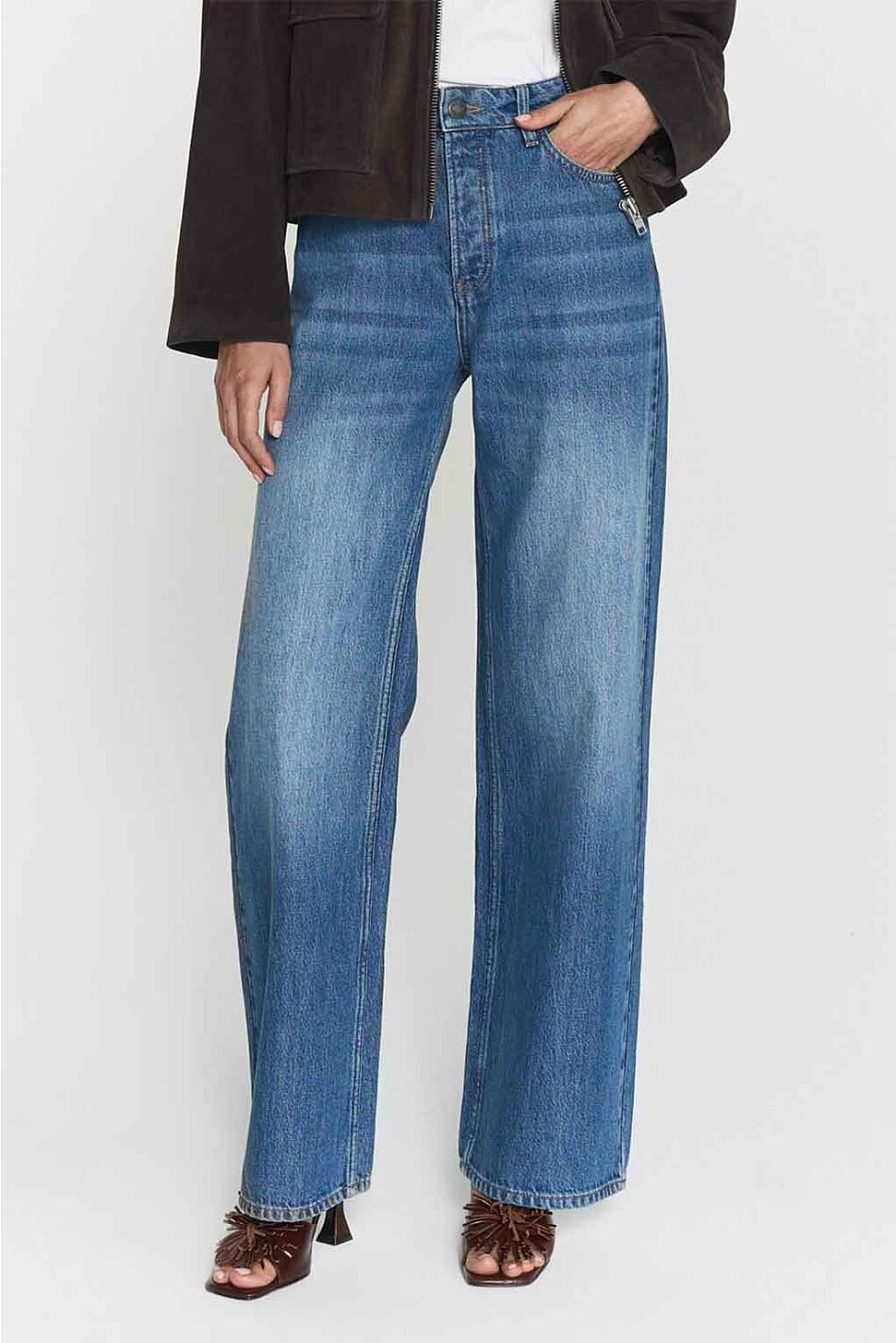 TORI RIGID JEANS DK BLUE WASH